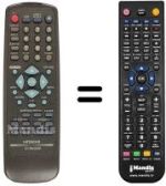 Télécommande équivalente Hitachi DV-P250E