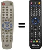 Télécommande équivalente SCHNEIDER DVD100