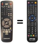 Télécommande équivalente Samsung DVD907