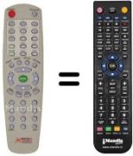 Télécommande équivalente Irradio DVX 101