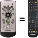 Télécommande équivalente Toshiba MEDIACENTERSLIM