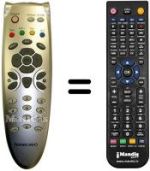 Télécommande équivalente Homecast T3102