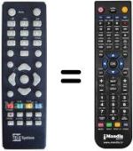 Télécommande équivalente Fuba REMCON089