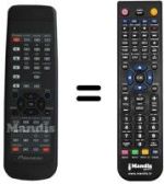 Télécommande équivalente Pioneer BXD1047
