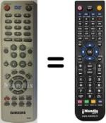 Télécommande équivalente Samsung DVD-V6450