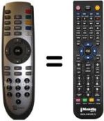 Télécommande équivalente Telesystem TS7.4DT