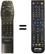 Télécommande équivalente Panasonic DVD-A360