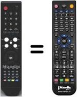 Télécommande équivalente HVS57580