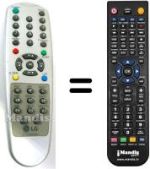 Télécommande équivalente LG HVS54284