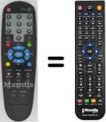Télécommande équivalente HVS53598