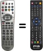 Télécommande équivalente Hitachi HVS54840