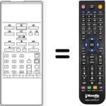 Télécommande équivalente Philips HVS52657