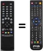 Télécommande équivalente Homecast HVS53258