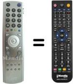 Télécommande équivalente JVC HVS54561