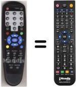 Replacement remote control HVS53393