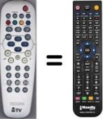 Télécommande équivalente Philips HVS54807