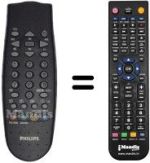 Télécommande équivalente Philips HVS54244