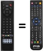 Replacement remote control HVS53256