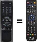 Télécommande équivalente HVS53328