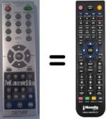 Replacement remote control Denver WHV126685