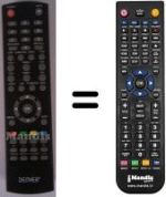 Replacement remote control Denver WHV12355