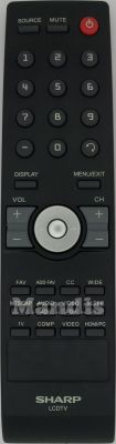Télécommande d'origine SHARP 9JR9800000004 (098GR8BD9NESHR)