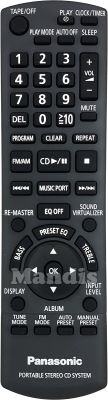 Original remote control PANASONIC Portable Stereo CD System (N2QAYA000009)