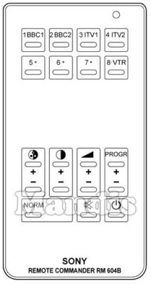 Original remote control SONY RM 604 B (A1009009A) Original remote control SONY RM 604 B (A1009009A)