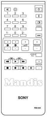 Original remote control SONY RM 644 (A1470728A) Original remote control SONY RM 644 (A1470728A)