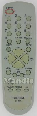 Télécommande d'origine TOSHIBA CT-859 Télécommande d'origine TOSHIBA CT-859