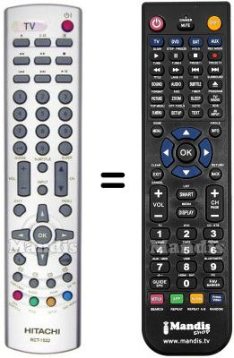Télécommande équivalente Hitachi RCT-1522