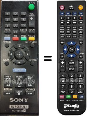 Replacement remote control Sony RMT-B113J