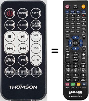 Replacement remote control Thomson MIC200BT