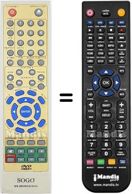 T&eacute;l&eacute;commande &eacute;quivalente SS-2245CD-DVD