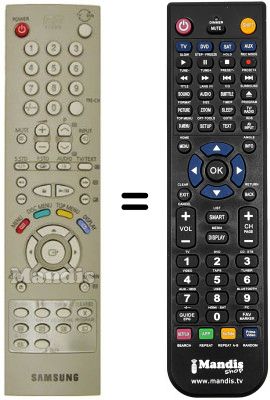 Replacement remote control Samsung DW 21G6 VD