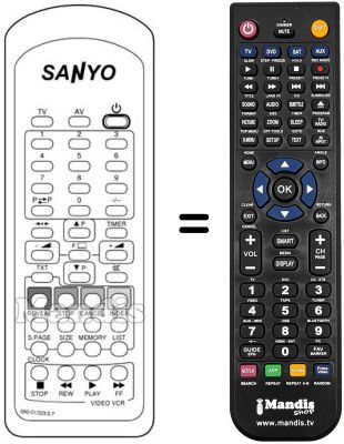 T&eacute;l&eacute;commande &eacute;quivalente 060-01223 / 307