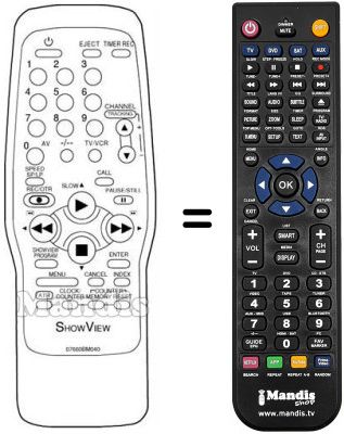 Replacement remote control Orion VH 10222