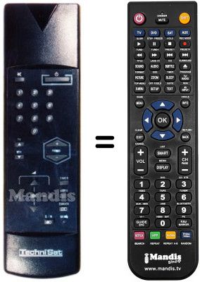 Télécommande équivalente 100 TS 004