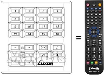 Télécommande équivalente 190 9582-15 / 25 / 27