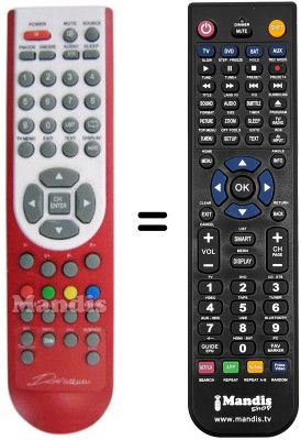 Replacement remote control DIUNAMAI 19 WD-TV 6500