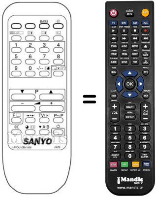 T&eacute;l&eacute;commande &eacute;quivalente Sanyo 28 B 3