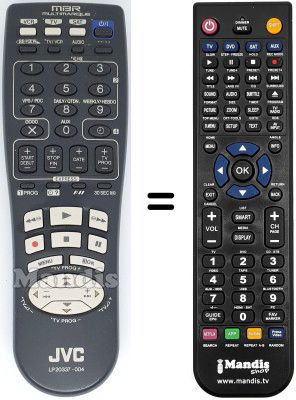 Replacement remote control JVC HR-VP790 U