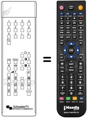 Replacement remote control SCHNEIDER STV 7010