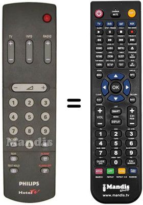 Télécommande équivalente QUADRIGA HOTEL TV TRADIZIONALE