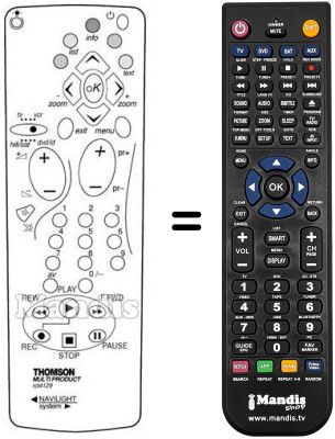 Replacement remote control Thomson 28 WZ 610 S