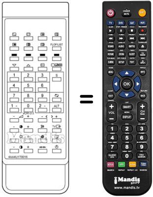 Replacement remote control 4AA4U1T0016