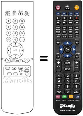 Replacement remote control 5652 18 07