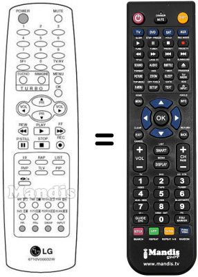 Replacement remote control LG 32 FZ 10PX