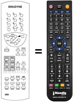 Replacement remote control 6900