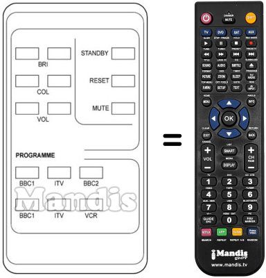 Replacement remote control 72220 L